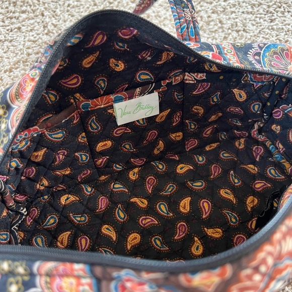 Vera Bradley Retired Paisley Printed Purse ID Coin Purse Black - Picture 7 of 11